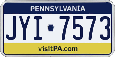 PA license plate JYI7573