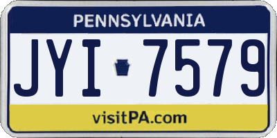 PA license plate JYI7579