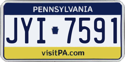 PA license plate JYI7591