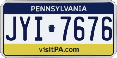 PA license plate JYI7676