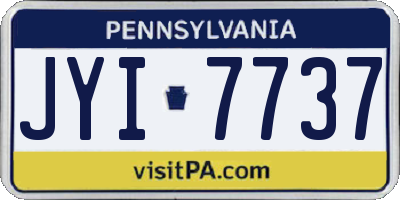PA license plate JYI7737