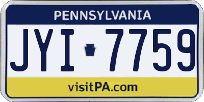 PA license plate JYI7759