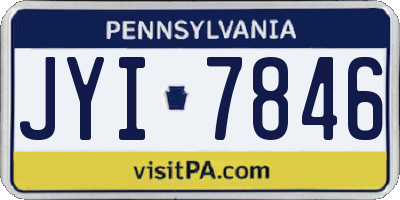 PA license plate JYI7846