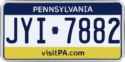 PA license plate JYI7882