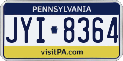 PA license plate JYI8364