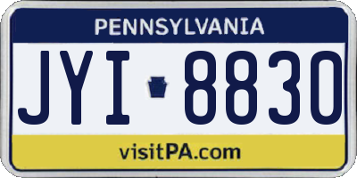 PA license plate JYI8830