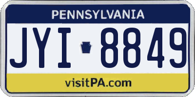 PA license plate JYI8849