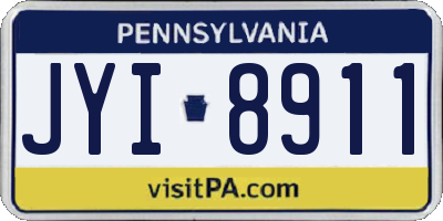 PA license plate JYI8911