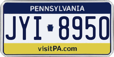 PA license plate JYI8950