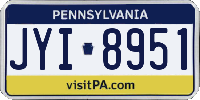PA license plate JYI8951