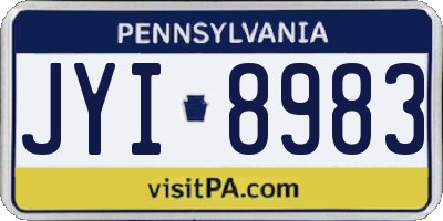 PA license plate JYI8983