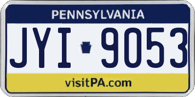 PA license plate JYI9053