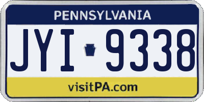 PA license plate JYI9338