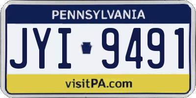 PA license plate JYI9491