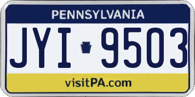 PA license plate JYI9503