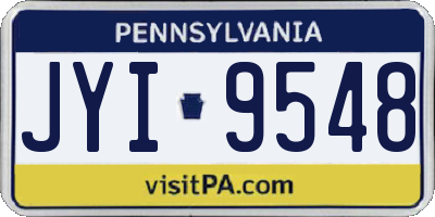 PA license plate JYI9548