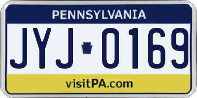PA license plate JYJ0169