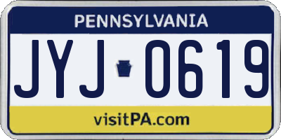 PA license plate JYJ0619