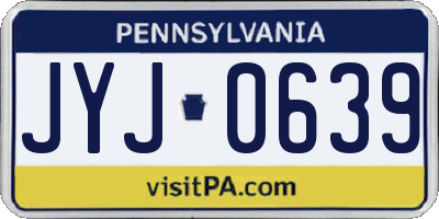 PA license plate JYJ0639