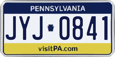 PA license plate JYJ0841