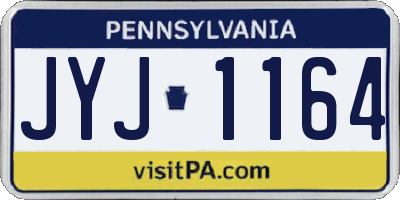 PA license plate JYJ1164