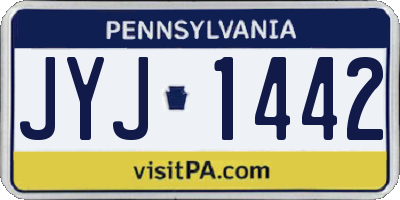 PA license plate JYJ1442