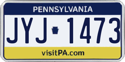 PA license plate JYJ1473