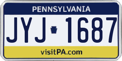 PA license plate JYJ1687