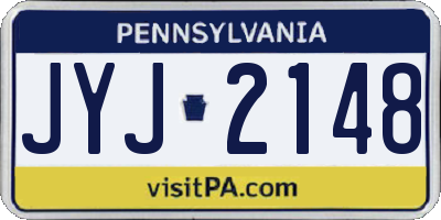 PA license plate JYJ2148