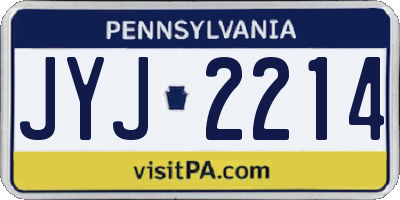 PA license plate JYJ2214