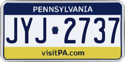 PA license plate JYJ2737
