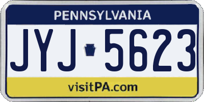 PA license plate JYJ5623