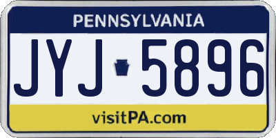 PA license plate JYJ5896