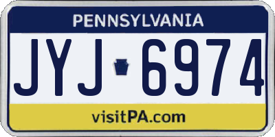 PA license plate JYJ6974