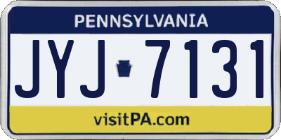 PA license plate JYJ7131
