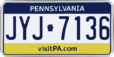 PA license plate JYJ7136