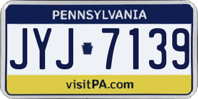PA license plate JYJ7139