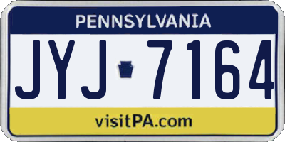 PA license plate JYJ7164