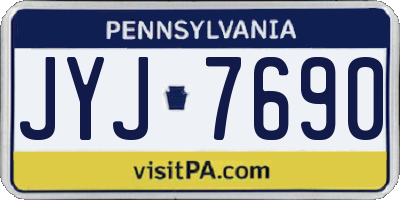 PA license plate JYJ7690