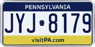 PA license plate JYJ8179