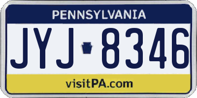 PA license plate JYJ8346
