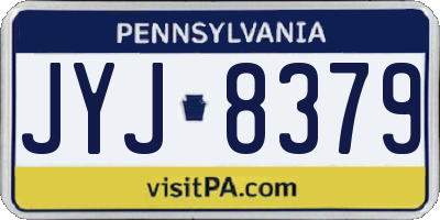 PA license plate JYJ8379