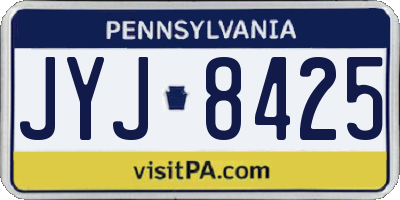 PA license plate JYJ8425