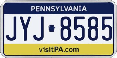 PA license plate JYJ8585