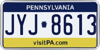 PA license plate JYJ8613