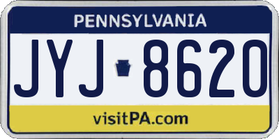 PA license plate JYJ8620