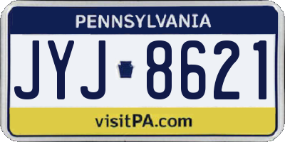 PA license plate JYJ8621