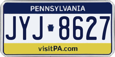 PA license plate JYJ8627