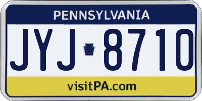 PA license plate JYJ8710