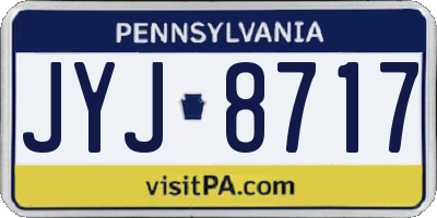 PA license plate JYJ8717